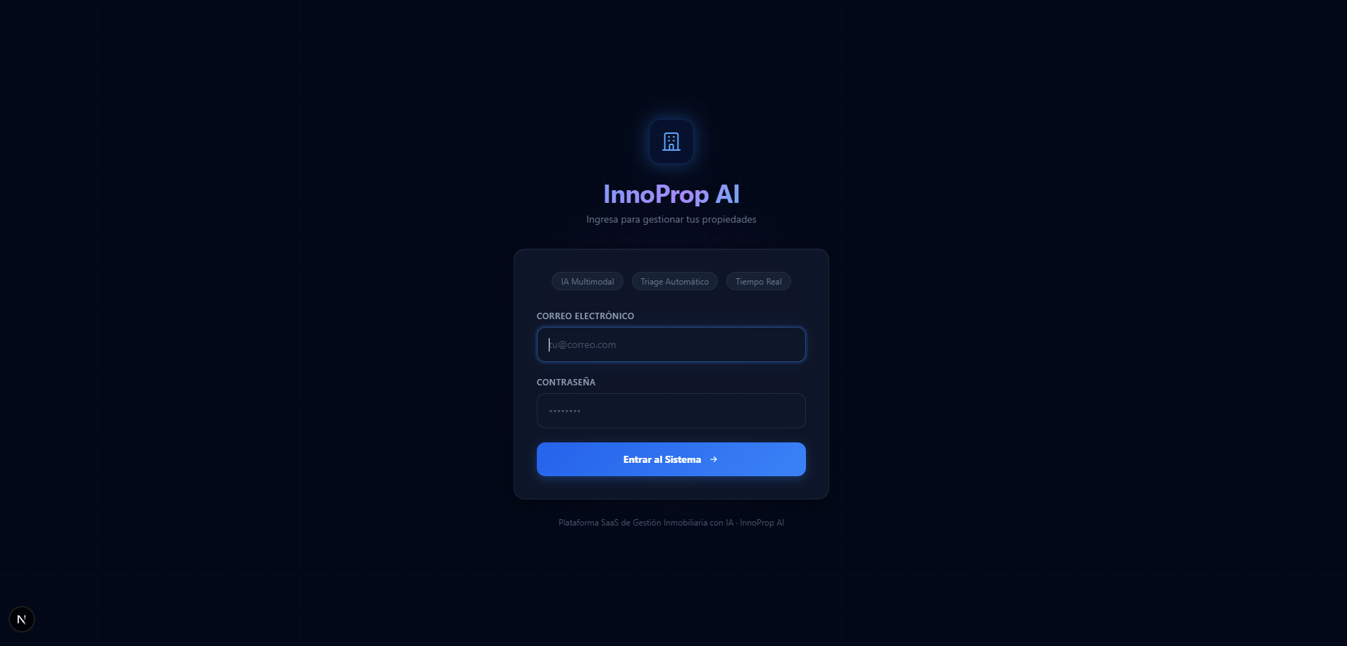InnoProp AI - Login